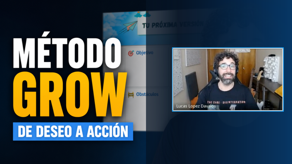 Portada del tutorial Método GROW: de deseo a acción, con Lucas López Dávalos